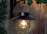 Black Hanging Solar Lights Lantern Lamp with Shepherd Hook,Waterproof Bulb Lights for Garden Outdoor V1366-AZ2-W-29061