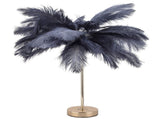 G4 Ostrich Feather Table Lamp Night Light Bedside Light Decoration Lamp for Bedroom Wedding RoomGray V1294-YM0901-3119210093312