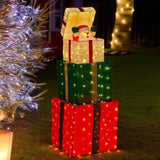 Christabelle 122cm Animated Present Stack Santa LED Lights Christmas Tree Decoration Ornament X 112_SHE103