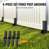 Fence Post Anchor Repair Kit, 4 Pack Inner Diameter 8.9x8.9 cm Heavy Duty Steel Fence Post Support V952-WGBGXDD37YC2TWBB6V0
