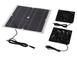 12W 12V Solar Panel Powered Fan Efficient Energy Conversion Solar Panel Dual Fan Kit V1294-YM0706-3111230187511