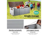 Gardeon Outdoor Storage Box 290L Lockable Organiser Garden Deck Shed Tool Brown OSB-290L-BB