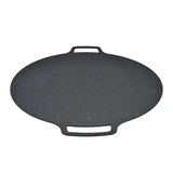 Round Korean BBQ Grill Pan with Non-Stick Iron Surface for Indoor Cooking, Outdoor Camping, Parties V1189-LC-HW-00573