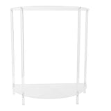 Acrylic Side Table Semiellipse 2 Tier Small Nightstand for Living Room Bedroom Bedside Wall V1294-YM0901-3116240035011