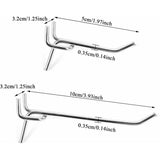 60 Pcs Metal Wall, 5 and Hardware Stores Supermarket Shelves Hooks for Panels Mounted V1237-MS-626-242