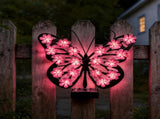 2Pack Solar Butterfly Lights Outdoor Metal Decor with 20 Led Decorative 10"Outdoor Butterfly V1107-124-75442-YEL-2PACK