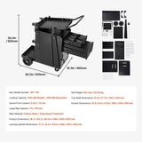 VEVOR Welding Cart 2 Drawers Welder Cart Heavy Duty with Lockable Cabinet 350LBS V952-DCSTHJTC350LLZY72V0