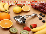Fresh Fruit Juice Extractor, Manual Hand Press Juicer with Heavy-Duty Aluminum Alloy & Ergonomic V1366-AZ2-W-11558