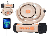 Outdoor Camping Fan with LED Lights, 20000mAh Rechargeable Battery Operated Oscillating Fan, V1294-YM0901-LB0336