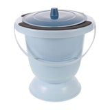 Portable Plastic Bedside Container with Lid - Toilet for Elderly, Disabled, and Home Care Use V1370-AZ4-08631