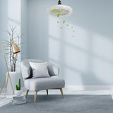 Ceiling Fans with Lighting 30W Dimmable Fan Lamp Modern Smart E27 Lamp Head Fan Light for Home V1294-YM0716-10350987
