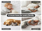 Giselle Waterproof Mattress Protector 100% Cotton Quilted Fitted Cover Queen MP-COT-WHITE-Q