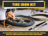 3 Pcs Tire Iron Kit Include 2 Pcs 10" Motorcycle Tire Spoons and a 15" Arc Levers Changing Repair V1258-DP02-C-3064