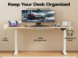 Artiss Standing Desk Sit Stand Touch Control Electric Oak 140CM HASD-B-S08-TOUCH-NW-AB