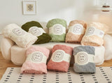 200*230CM Milky White Ultra-Soft Waffle Textured Plush Fleece Blanket - Large Cozy All-Season Throw V888-ELOSUNG32603