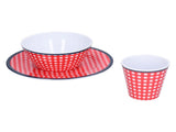 Red Grids Salad Plate Set Imitation Porcelain Fruit Snake Plate for Home Restaurant Hotel V1294-YM0901-3118210178411