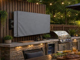 Weatherproof Outdoor TV Cover for Wall-Mounted Flat Screens Waterproof, Dustproof, and V1341-ZY-FZHGM7AJ-I-GREY