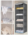 SONGMICS Hanging Wardrobe Storage Organiser Grey RYCH06G V227-8498101000089