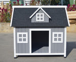 YES4PETS Grey Large Timber Pet Dog Puppy Wooden Cabin Kennel Timber House V278-DK366-CW12H0365