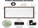 8x10 FT Clear Waterproof Tarps Heavy Duty Outdoor Garden Rainproof Covering,Clear Vinyl Tarp with V1366-AZ2-W-24485