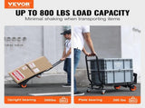 Aluminum Truck, 2 in 1, 136 kg Max Load Capacity, Heavy Duty Industrial Convertible Folding V952-DGNSTHC300BE75URLV0