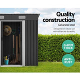 Giantz Garden Shed 1.94x1.21M Sheds Outdoor Storage Workshop House Tool Shelter Sliding Door SHED-FLAT-4X6-AB