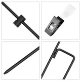 2Pcs Black Garden Flag Holder Iron Flag Stand for Lawn and Garden Use V1192-AZ-W-29926