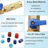 R134A Valve Core Quick Remover Installer Tool Kit - High Low Pressure Car AC Removal Tool, Stem V1366-AZ2-W-21843