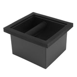 Coffee Ground Knock Box Square Bottomless Black Rubber PTFE Steel Residue Box for Cafe V1294-YM0626-3118230004311