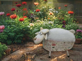 Pink And Green Floral Sheep 22cm V637-40494SHP