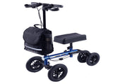EQUIPMED Knee Scooter Walker, 10 inch Tyres Dual Brakes Bag - Broken Leg Ankle Foot Mobility V219-HELKNSEQS2BA