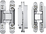 6inch Hidden Door Hinges Invisible Hinges Concealed Hinges Zinc Alloy 180 Degree Swing Hinge 3 Way V1258-DP02-C-102