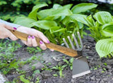 15inch Handheld Hoe,Garden Hoe Rake Hand Tool,Heavy Duty Bend Gardening Tool,Stainless Steel and V1366-AZ2-W-26620