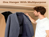 50 Pack Black Velvet Hangers Non Slip, Felt Pants Hangers Thin Space Saving Clothes Hanger Flocked V1258-DP02-F-463