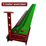3M Golf Solid Wood Putter Trainer Practice Set Training Mat PRL-95135741YZ