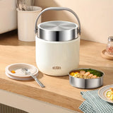304 Stainless Steel Thermal Food Jar Long Lasting Warmth 6-12H Leakproof with Folding Spoon Commute V1385-BWFH-WU-904-011