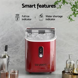 Devanti Ice Maker Machine 15kg Nugget Chewable Ice Cube IM-ZB15N01-RED
