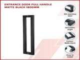 Entrance Door Pull Handle Matte Black 1800mm V63-837601