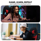Sarantino Antre Kids Study Gaming Chair Black Red Computer Seat Ergonomic Back Support Padded A CH-MLM-691-BKRD