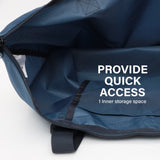 Shopper Bag Tote Bag Foldable Travel Laptop Grocery Nylon KO-DUAL NAVY V274-GM-KOEBAG-SHOP-NY