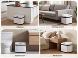 Devanti 15L Motion Sensor Bin Touchless Bins Soft-Close Rubbish Trash Can White SB-E-15L-WH