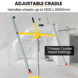 UNIMAC Drywall & Panel Lifter, 1200 x 3600 68kg Max Gyprock Sheet, Galvanised, No-mark Locking V219-TOLDWLUM310A