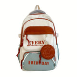 Color-Block Multi-Functional Backpack Letter Print, Large Capacity & Splash-Resistant, Main V1232-SJB-PS-003