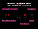 EuroChef 30cm 2 Zone Induction Cooktop, 3300W Electric, Touch Controls V219-COKICTEC320A