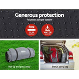 Weisshorn Self Inflating Mattress Camping Sleeping Mat Air Bed Single Grey CAMP-MAT-SUE-SIN-GREY