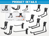 Landhoow 36 Pcs Slatwall Hooks & Hangers 32 Pcs Heavy Duty Slat Wall Hanging Hooks with 4 Pcs V1258-DP02-C-761