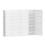 Artiss Shoe Rack DIY 16 Storage Cube Stackable White DIY-SHOE-16-WH