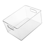 Clear Plastic Pantry Organizer Bin with Handle Freezer Pantry Organization for Refrigerator Fridge V1294-YM0901-3117240162111