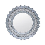 Wall Mirror Sparkling Crush Crystal MDF Silver And Grey MRR-01 V43-MRR-01