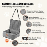 Dog Booster Car Seat Pet Car Seat for Small Medium Dog up to 18.1 kg Gray V952-CWZGQCZYHSSFX5CLMV0